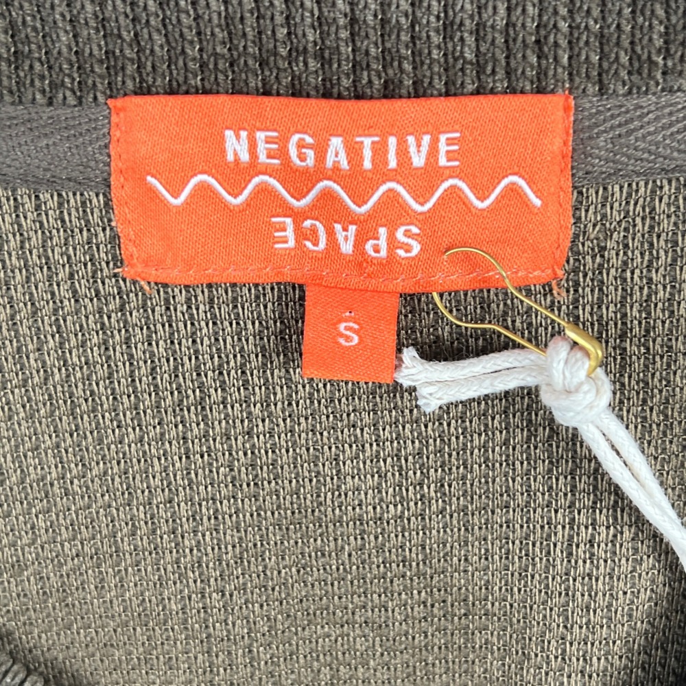 Negative Space Mens Small Olive Brown Ribbed Corduroy Crewneck Sweatshirt NWT - Picture 7 of 10